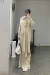 Marc le bihan long net eye skirt 2752 tilleul